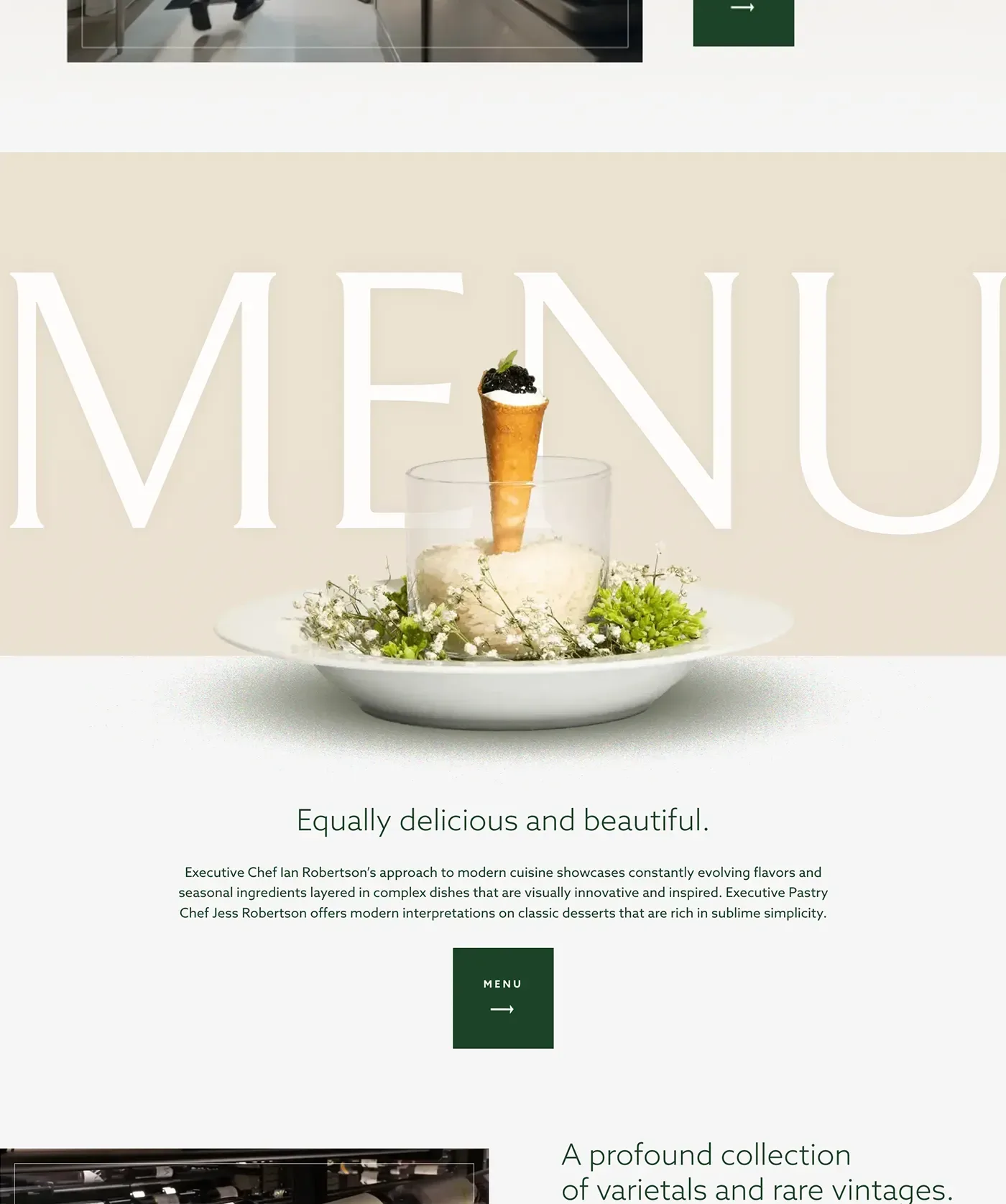 Website menu